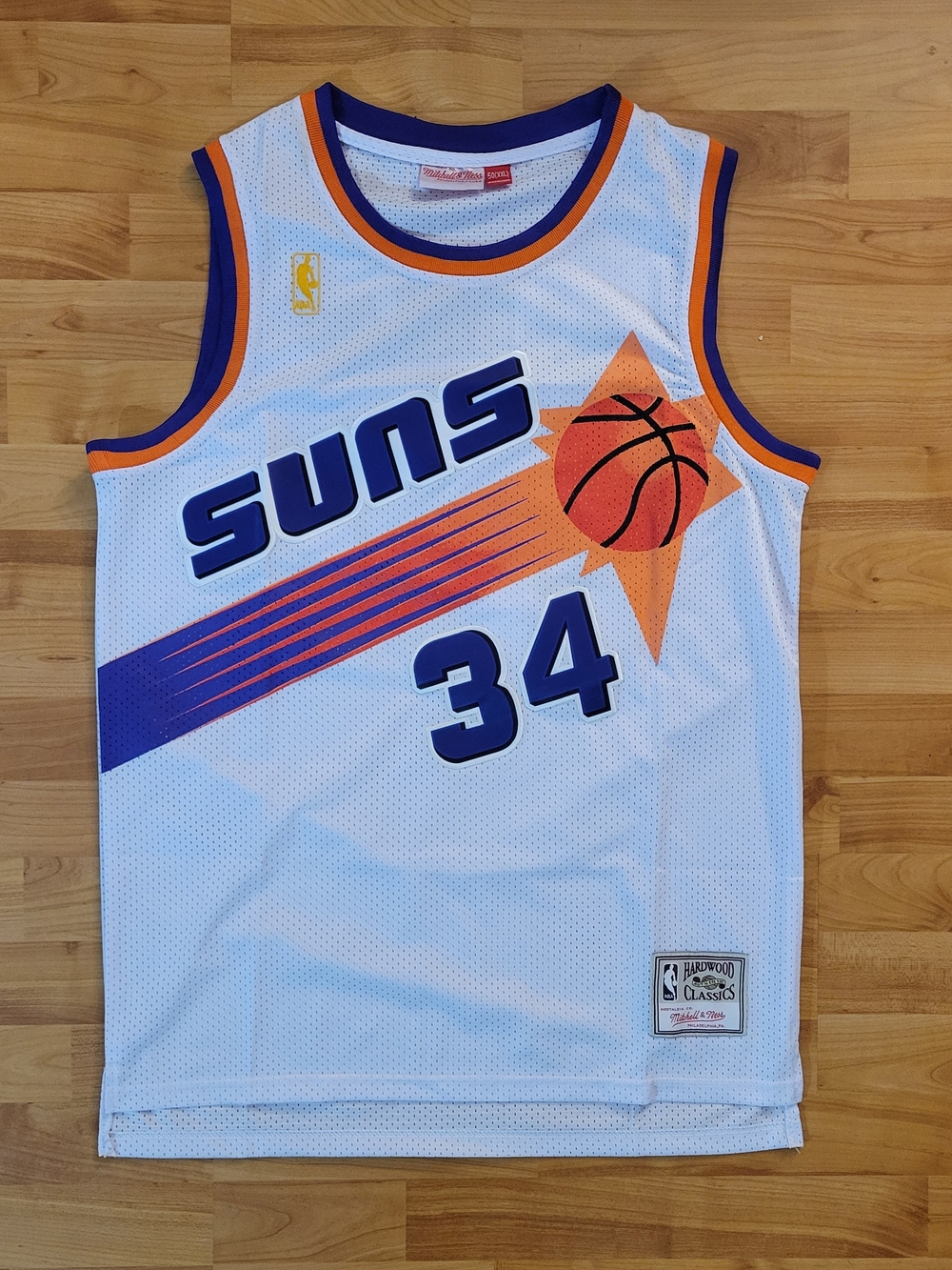 Mitchell & Ness Charles Barkley Phoenix Suns White Basketball Jersey Size 50 XLT